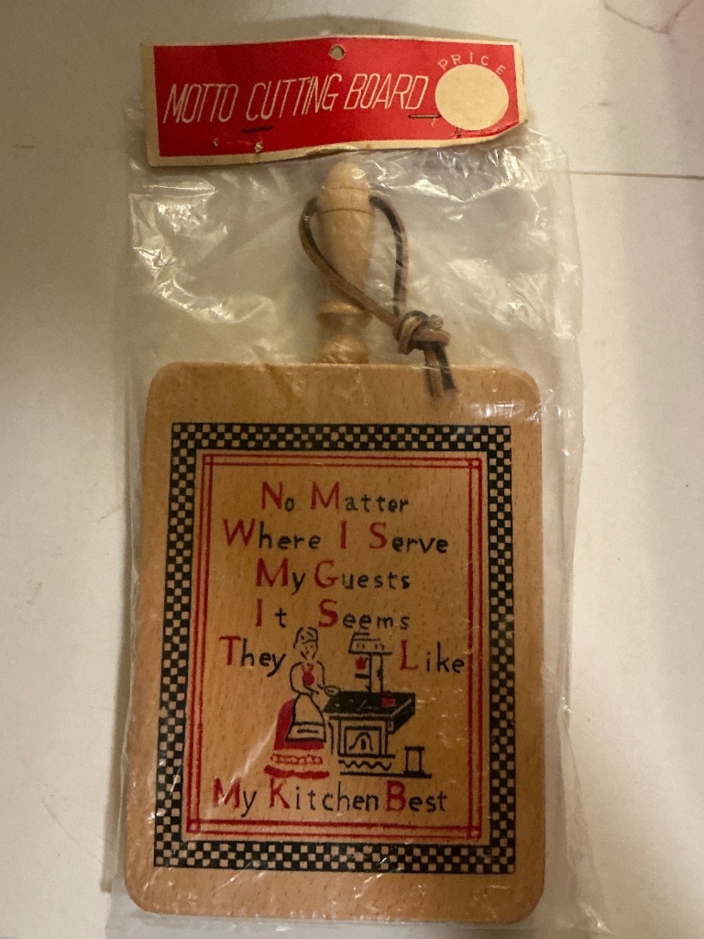 Vintage Motto Cutting Board Wall Decor | “No Matter Where I Serve My Guests…”